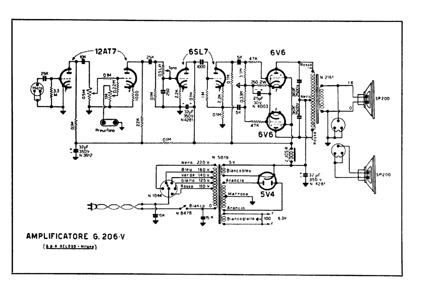 Geloso G206V Schematic