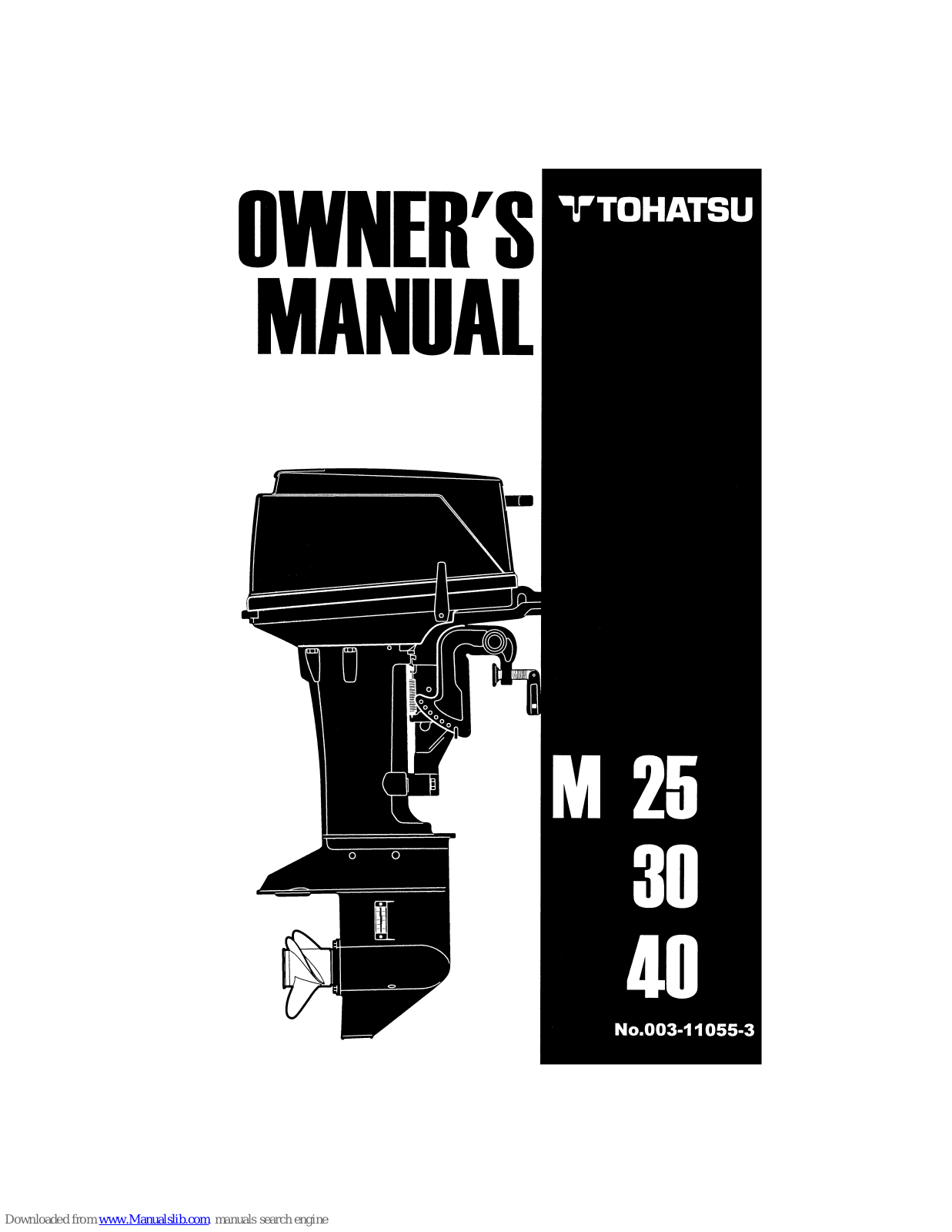 TOHATSU M 25, M 30, M 40 Owner's Manual