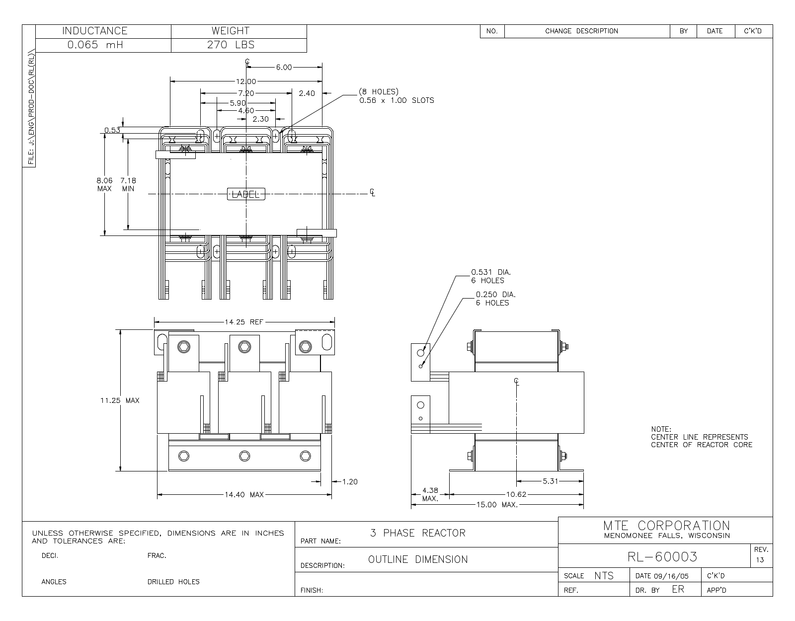 MTE RL-60003 CAD Drawings