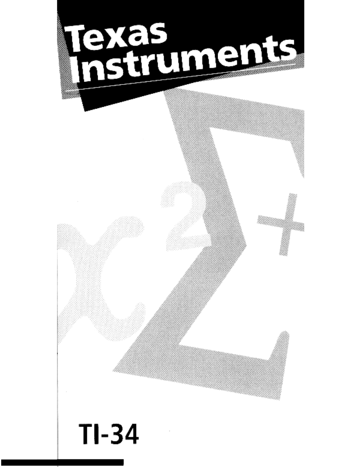Texas Instruments TI-34 User Manual
