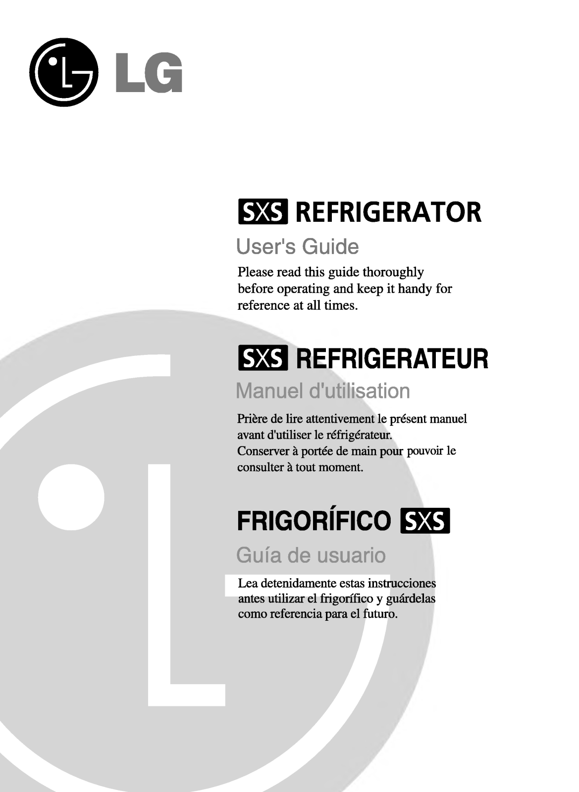 LG GR-L247GLZ User Manual