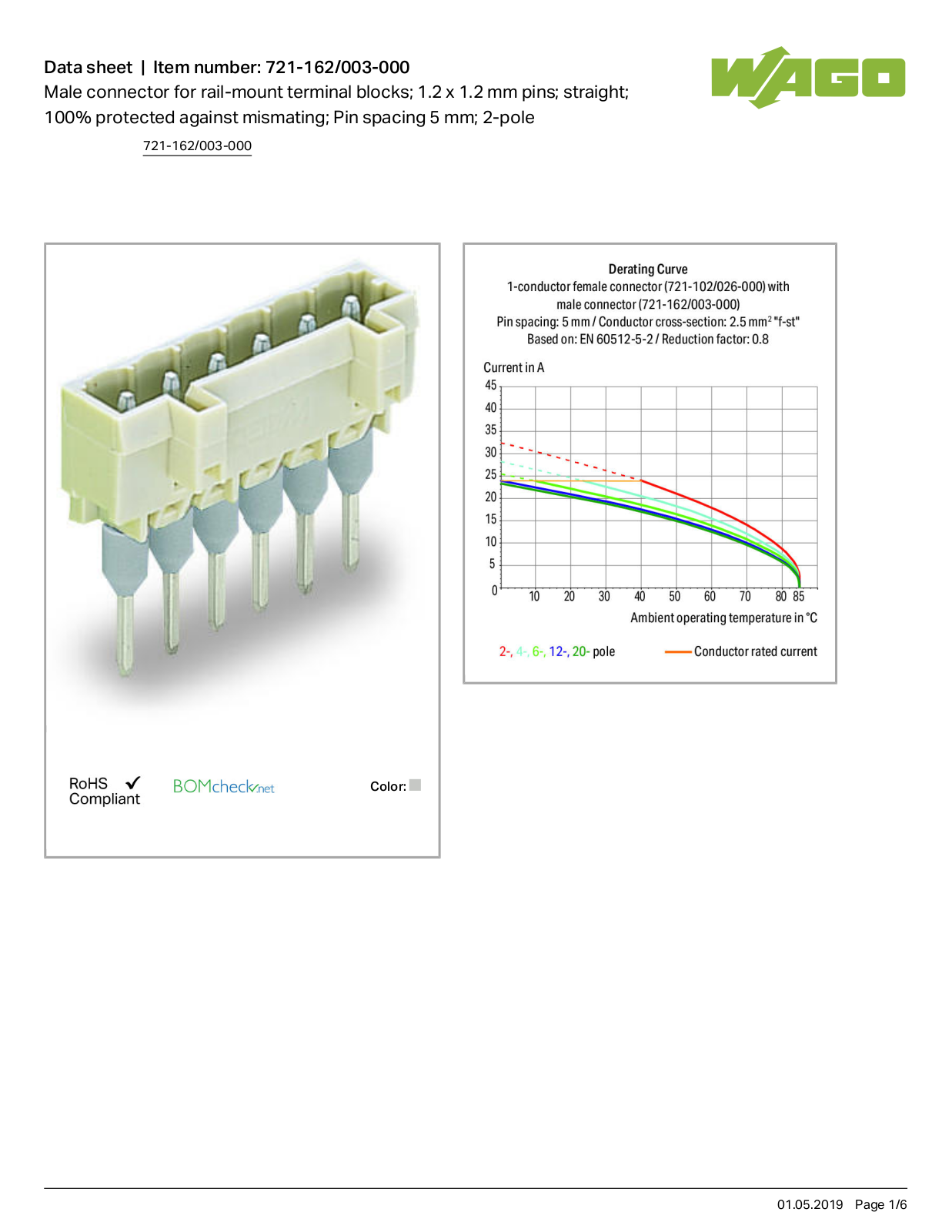 Wago 721-162/003-000 Data Sheet