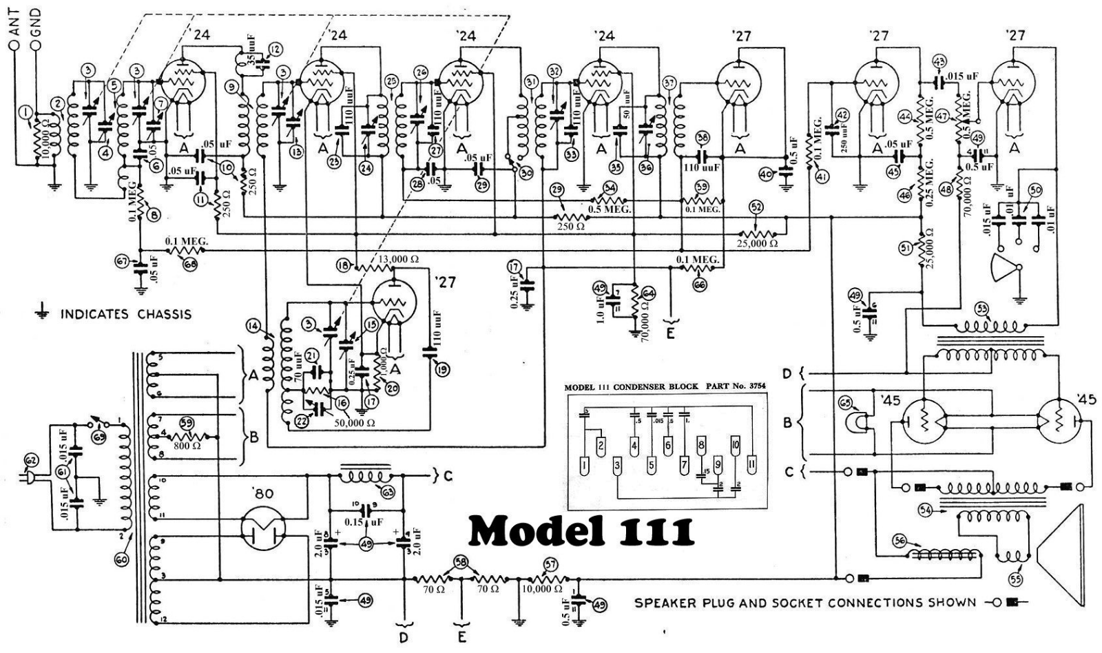 Philco 111 schematic