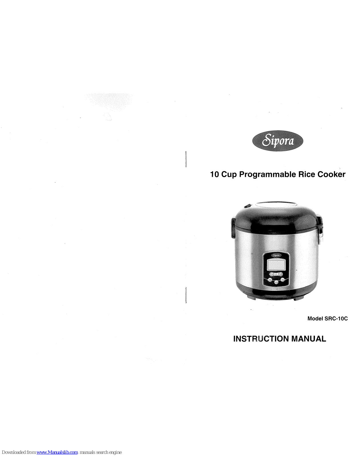 Sipora SRC-10C Instruction Manual - ManualMachine.com
