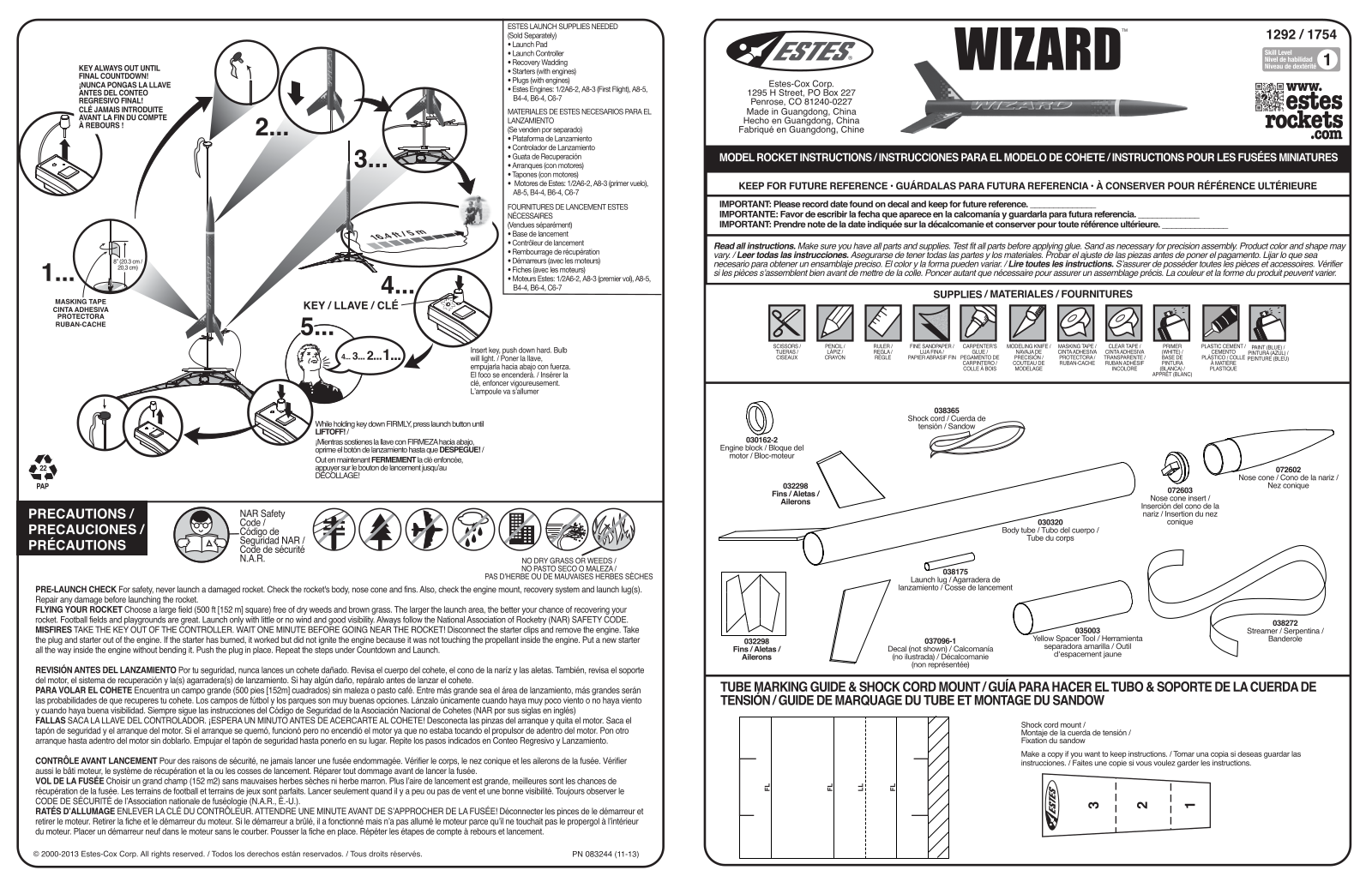 Estes Wizard, 1292, 1754 User guide - ManualMachine.com