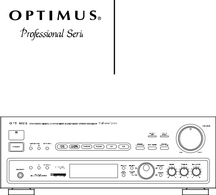 Optimus STAV-3590 User Manual