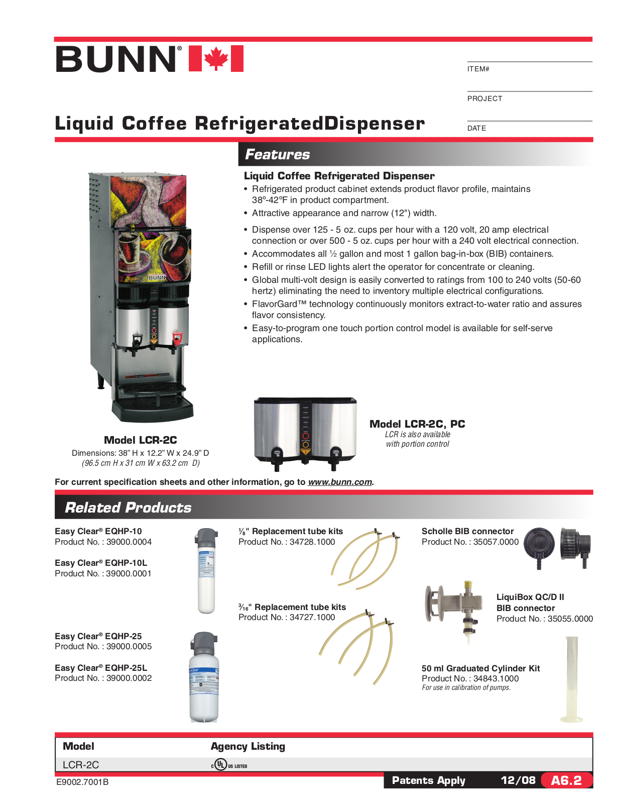 Bunn-O-Matic LCR-2C General Manual