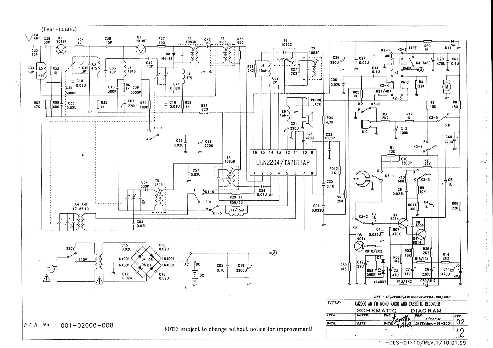 Vitek VT-3126 Schematic