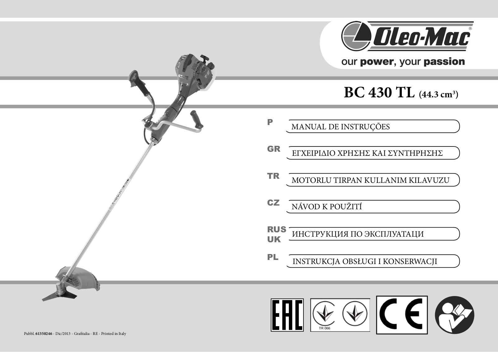 Oleo-mac BC 430 TL User Manual