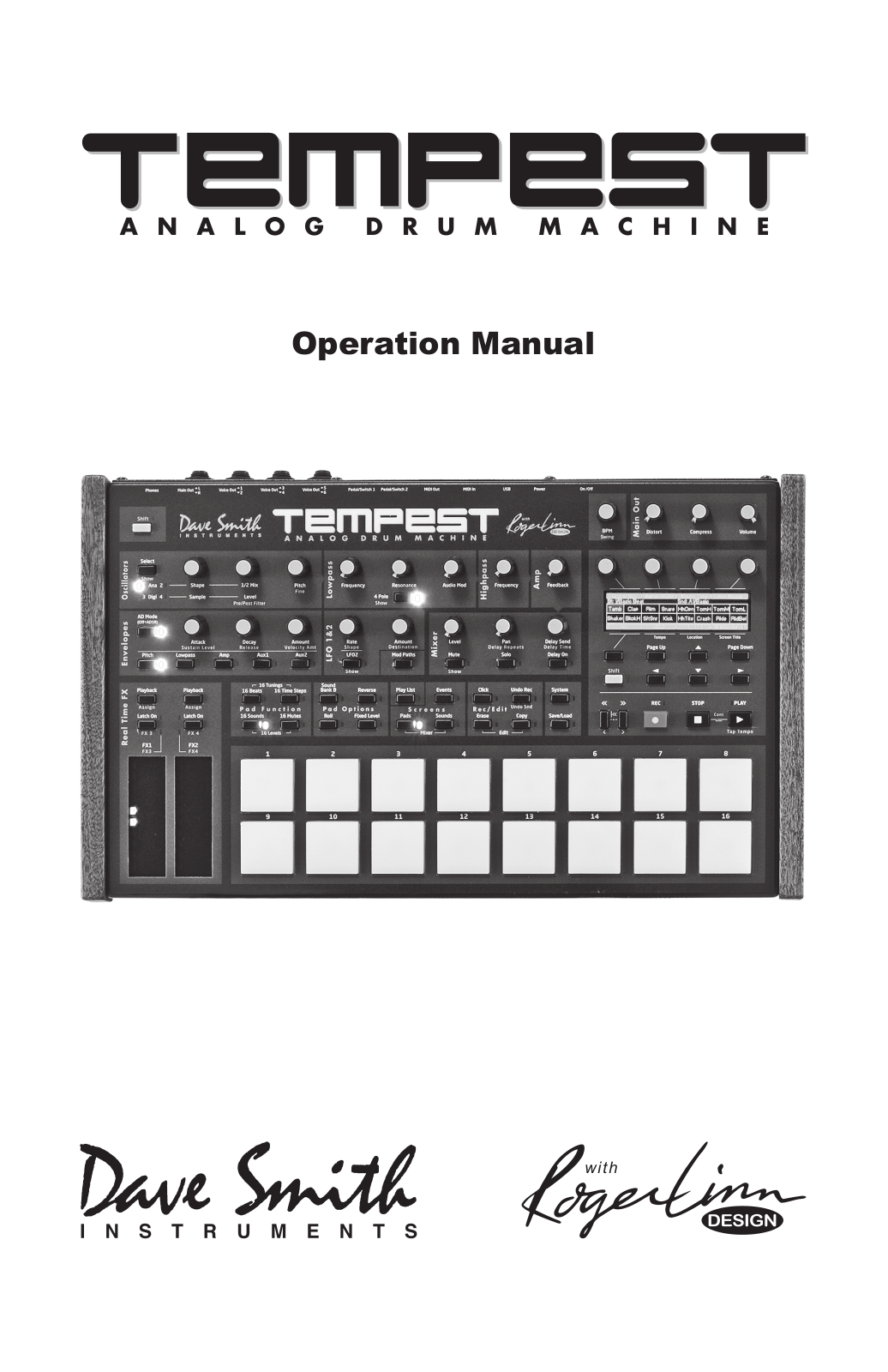 Dave Smith Instruments TEMPEST User Manual