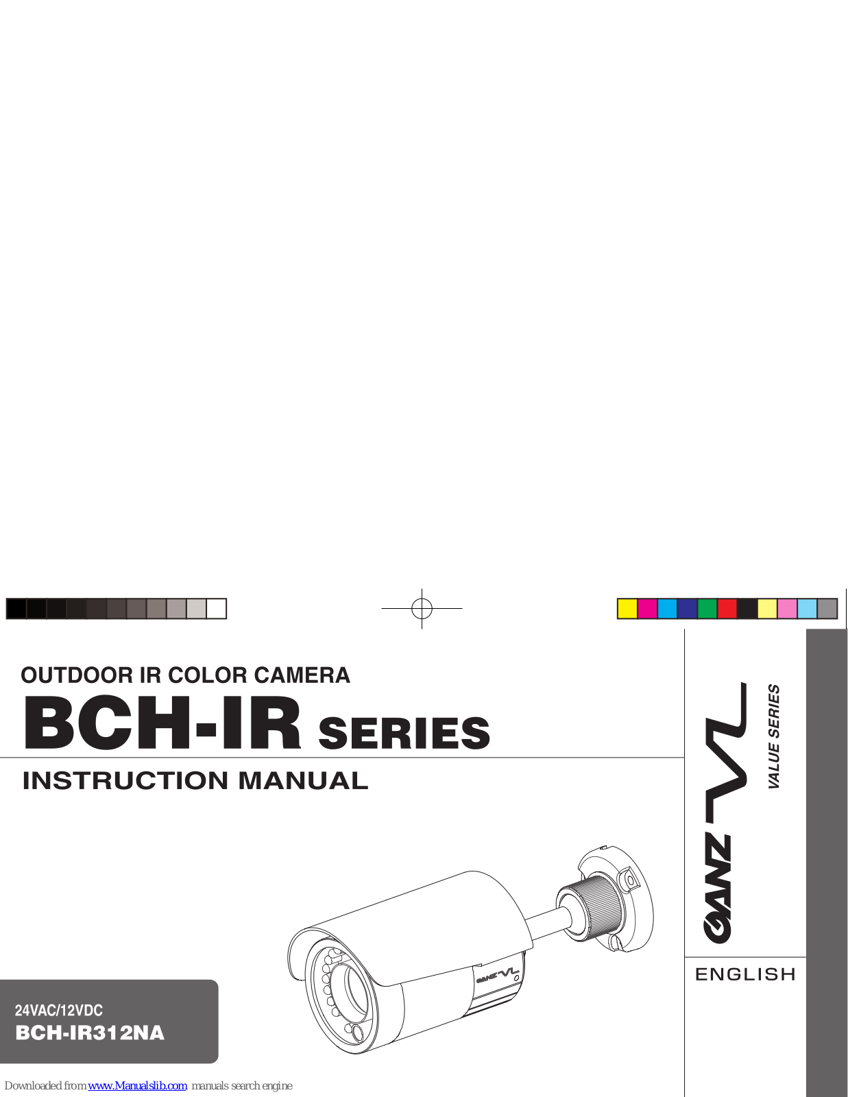 Ganz BCH-IR312NA, BCH-IR Series Instruction Manual