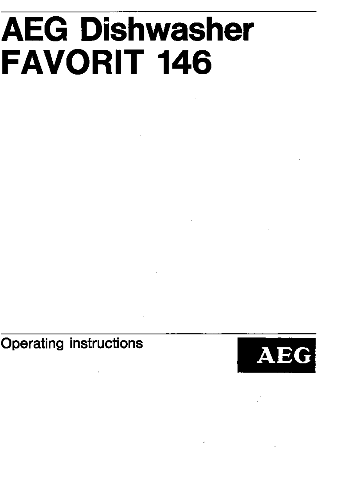 AEG-Electrolux FAV146UGA, FAV146SGA User Manual