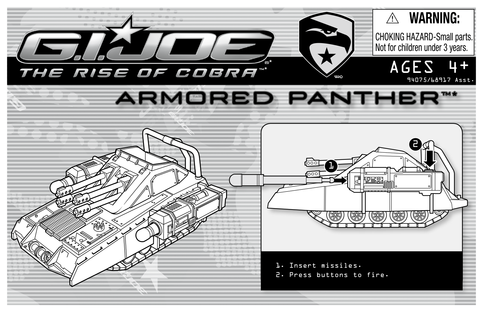 HASBRO GI Joe ROC Armored Panther User Manual