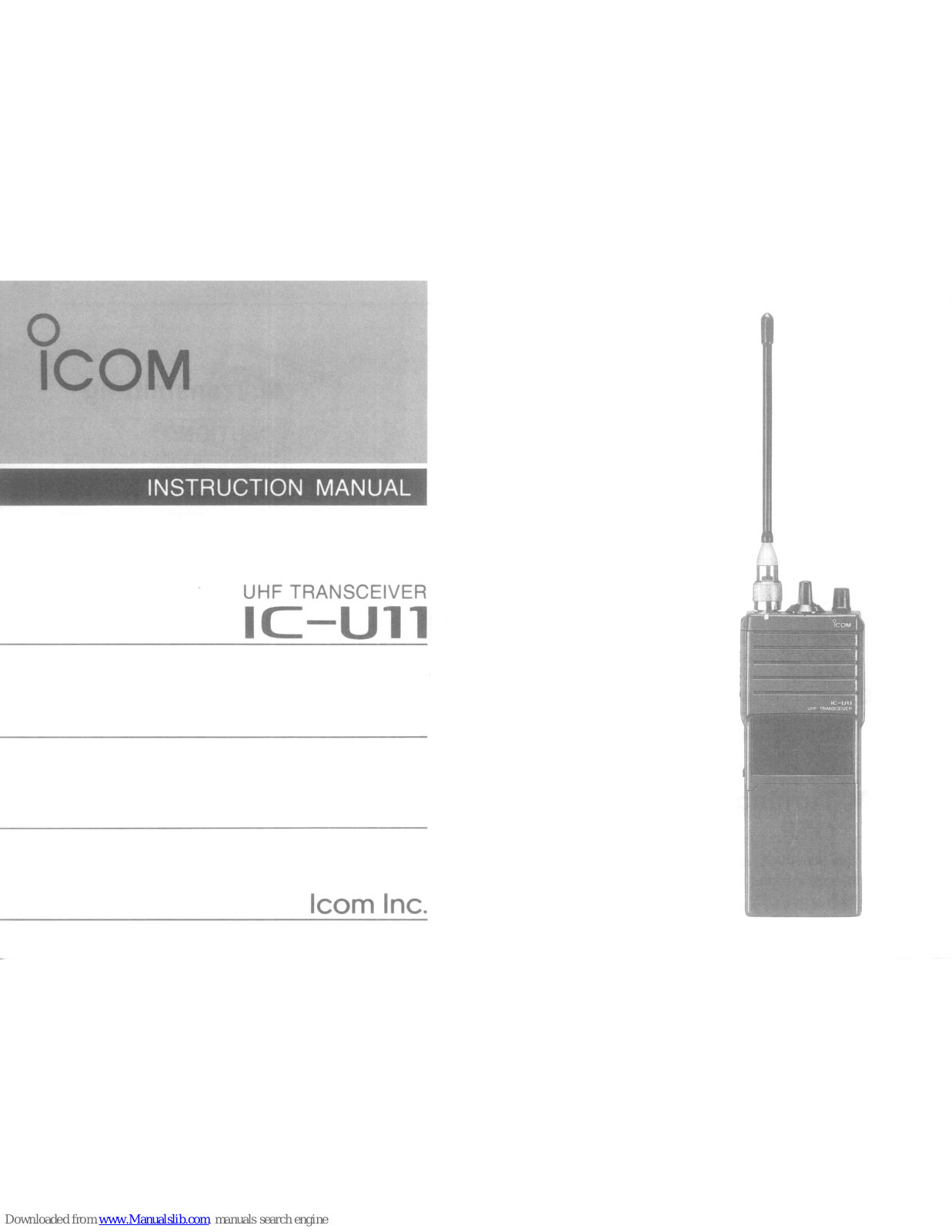 Icom IC-U11 Instruction Manual