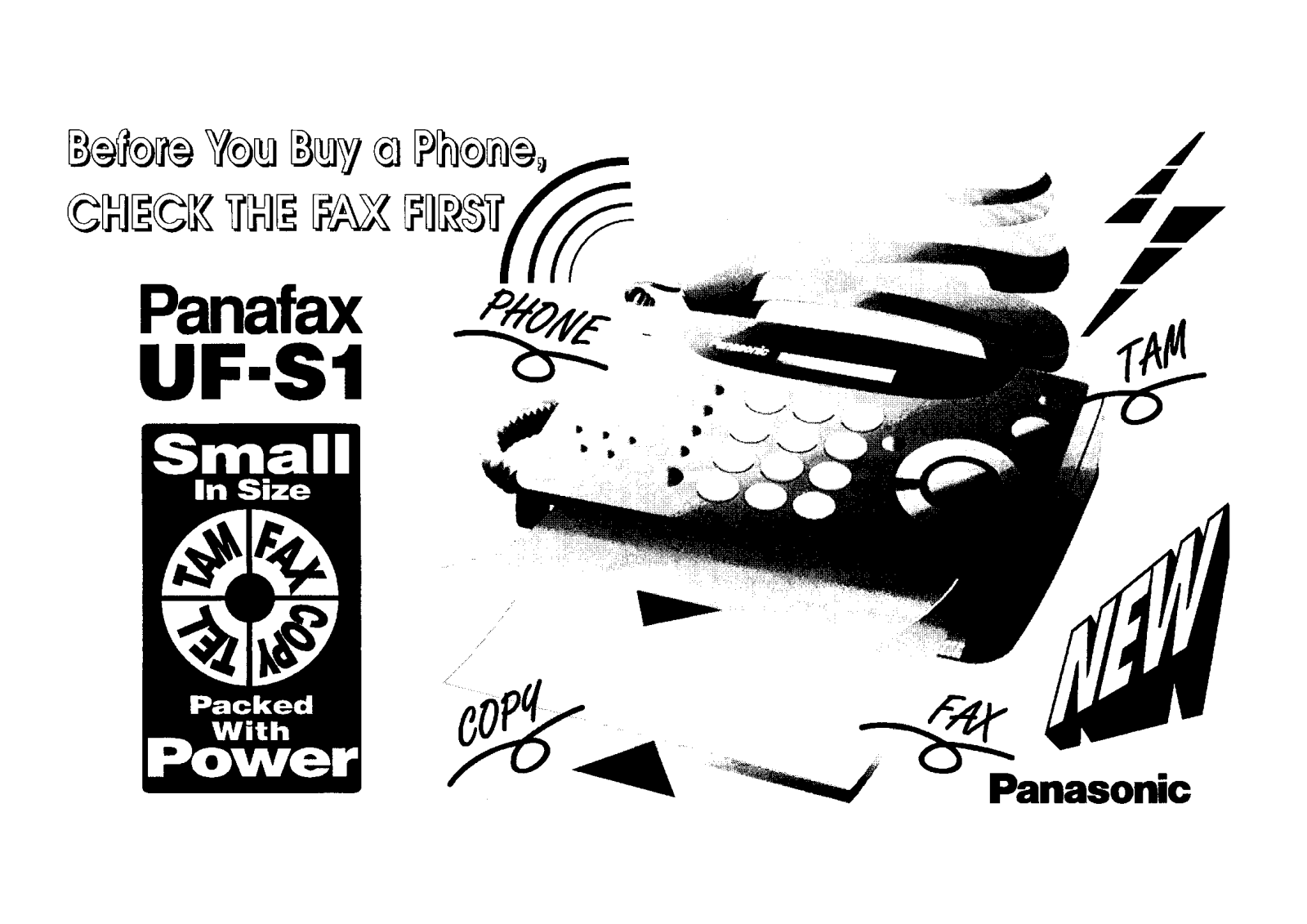 PANASONIC UF-S1 User Manual