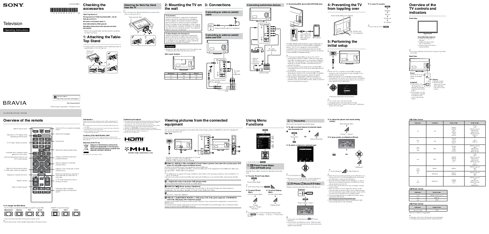 Sony KLV-24P412C User manual