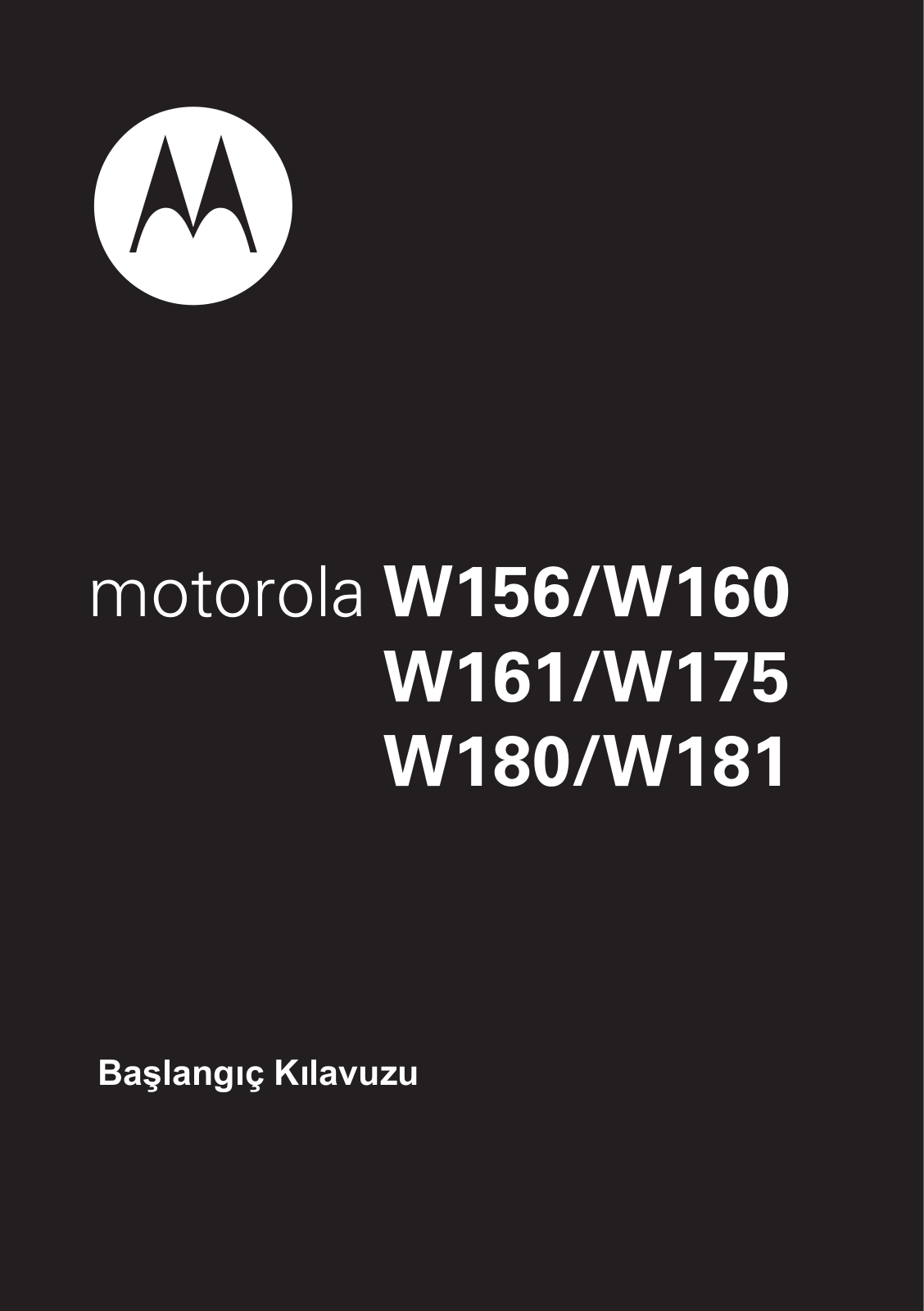 Motorola W180 User Manual