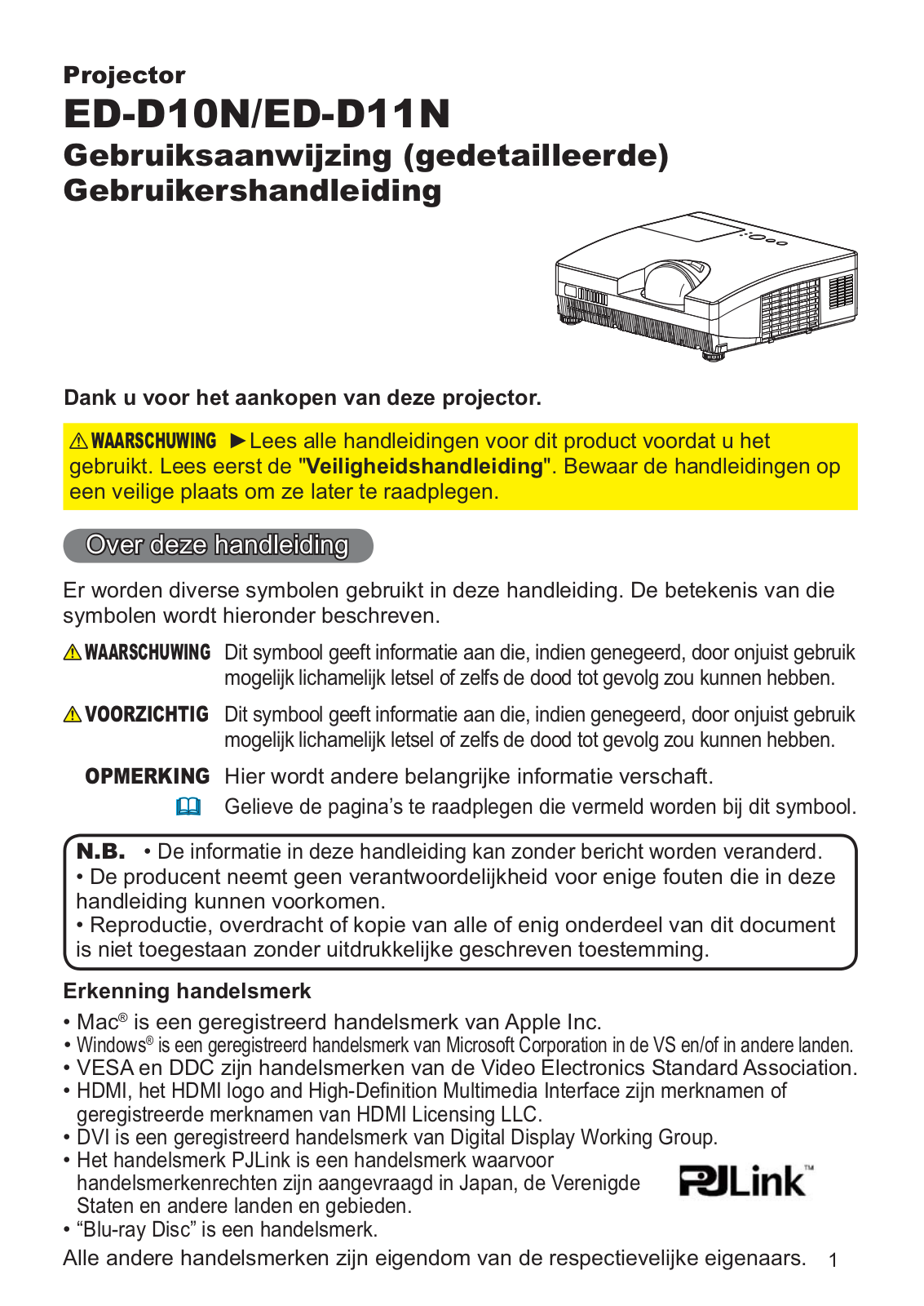 Hitachi ED-D11, ED-D10 User Manual