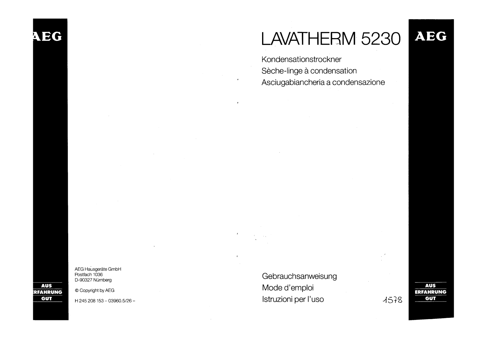 AEG LTH5230 User Manual