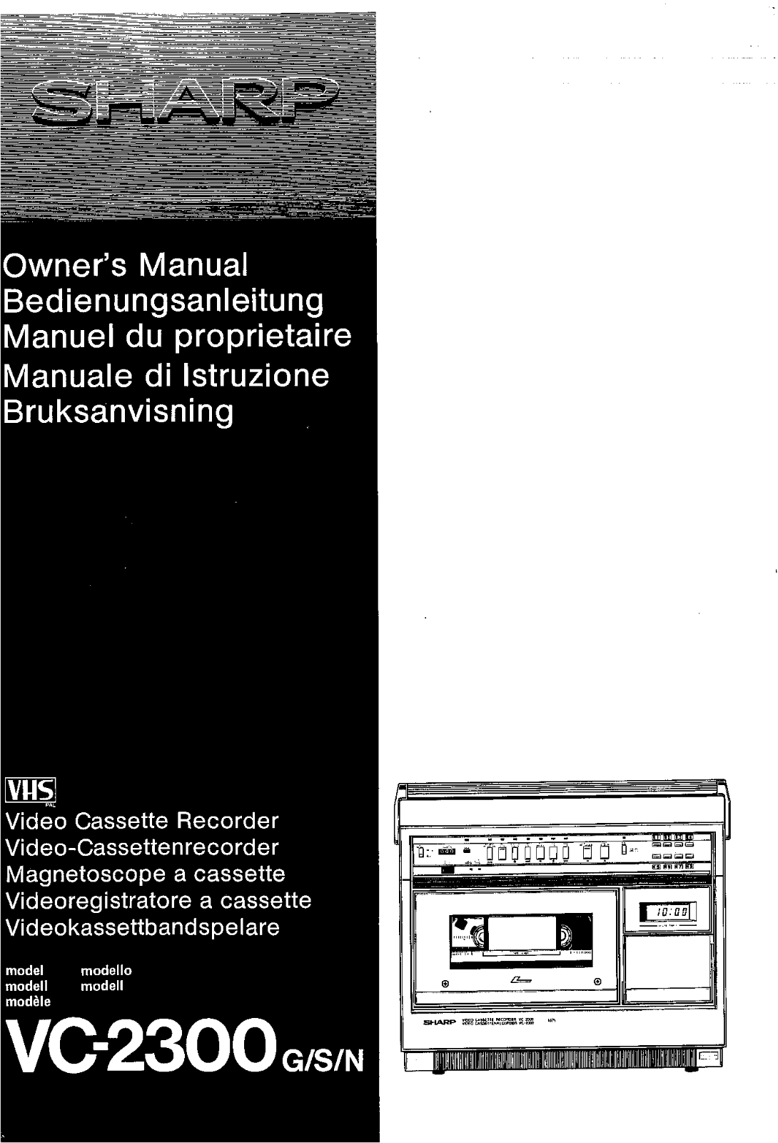 SHARP VC-2300 User Manual