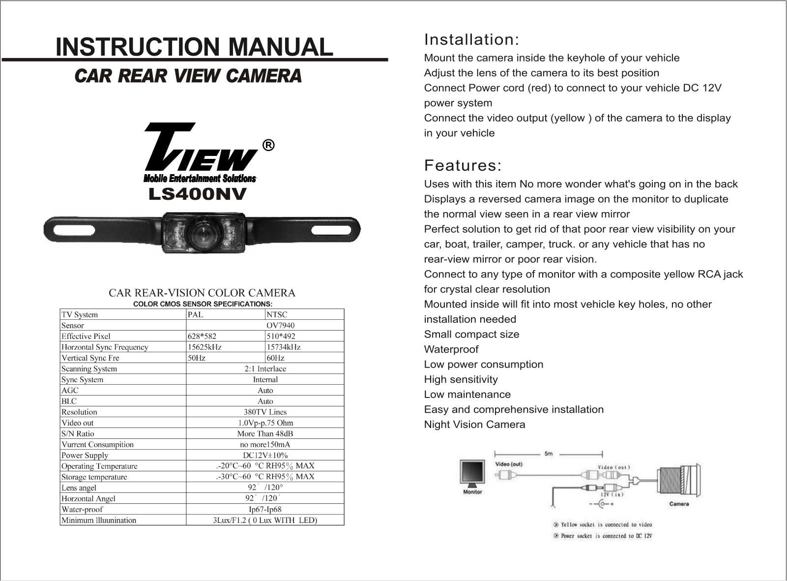 Tview LS400NV User Manual