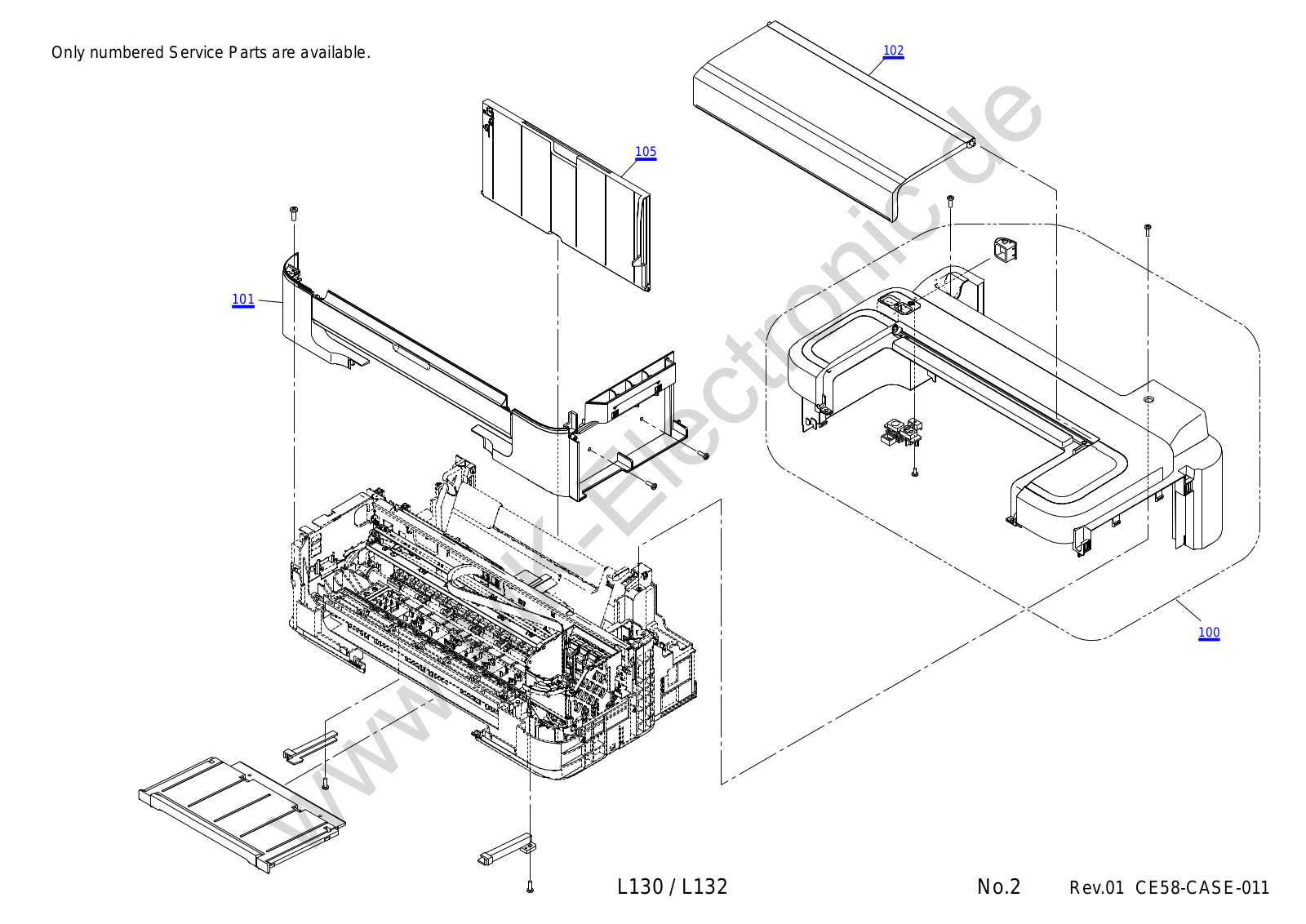 Epson L130 Exploded Diagrams 5443