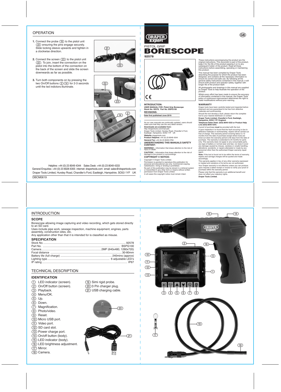 Draper Tools 92578 Instructions - ManualMachine.com