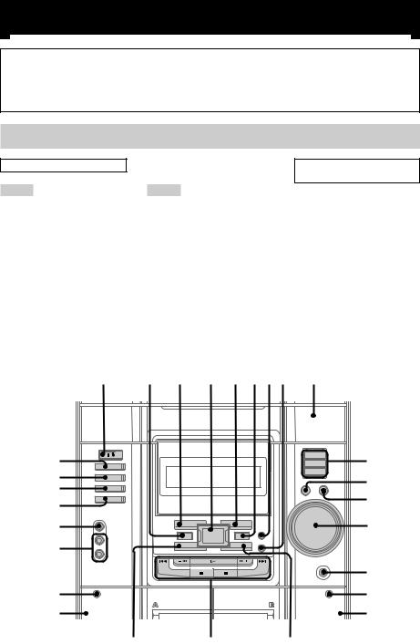 Sony MHC-GX20, MHC-RG33, MHC-RL3, MHC-GX30 User Manual