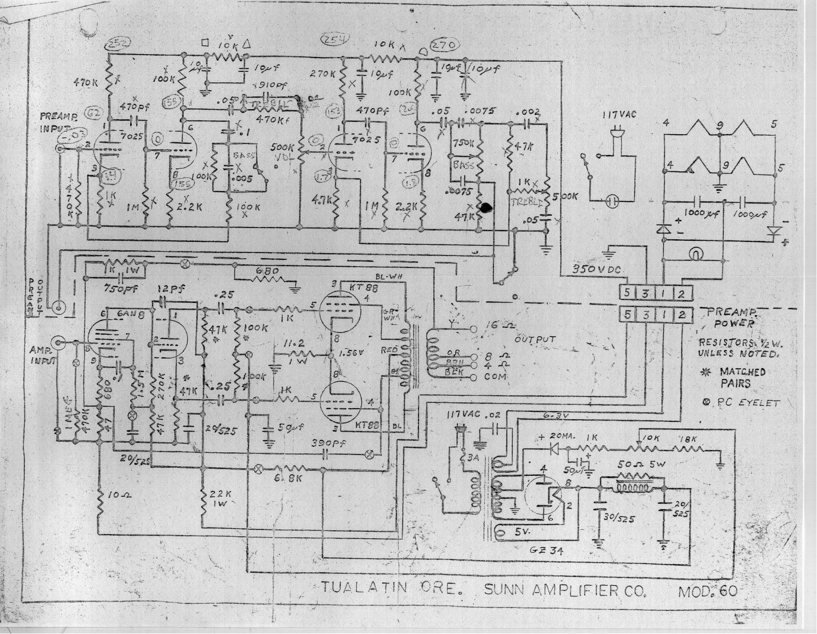 Sunn mod60 schematic