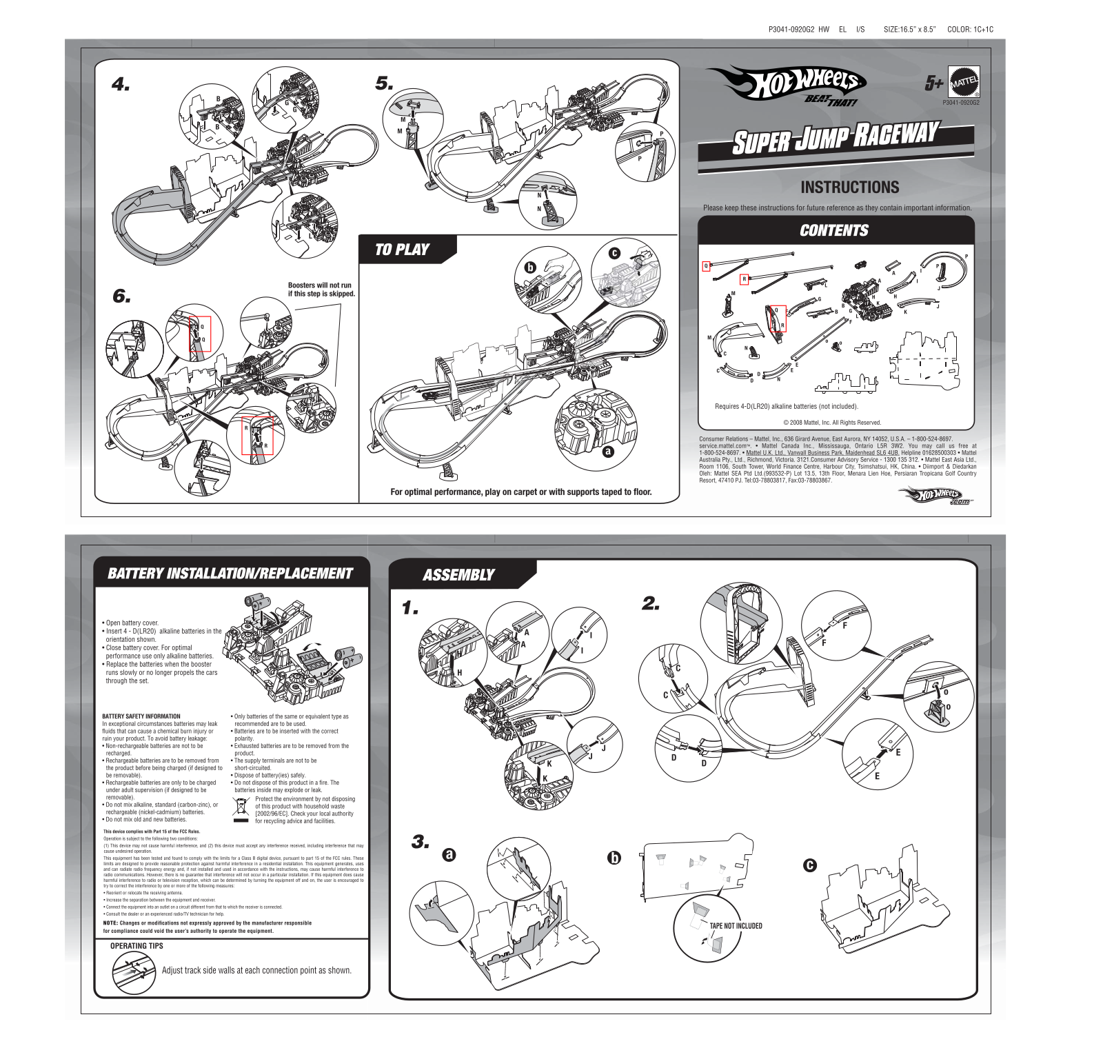 Fisher-Price P3041 Instruction Sheet