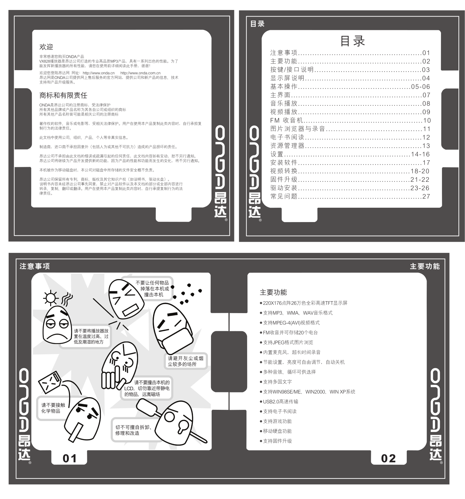 ONDA VX828 User Manual