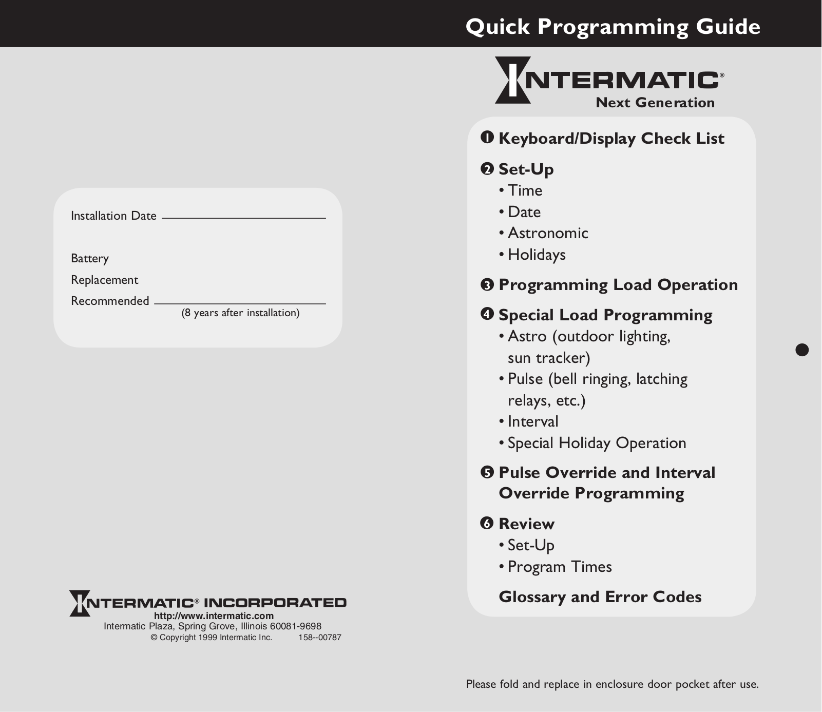 Intermatic ET70000 Owner's Manual