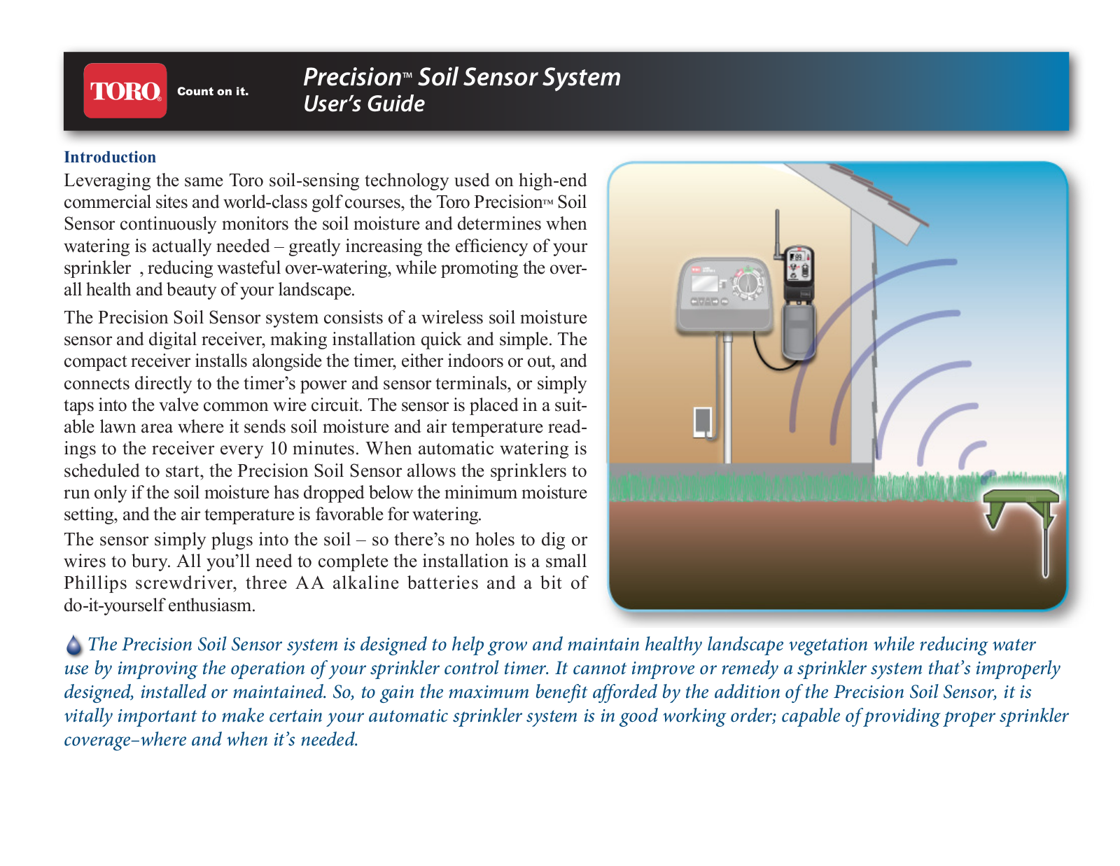 Toro Precision Soil Sensor User Manual