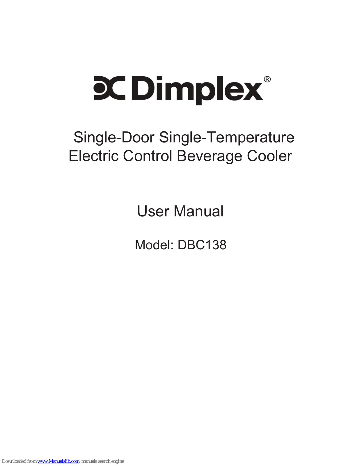 Dimplex DBC138 User Manual