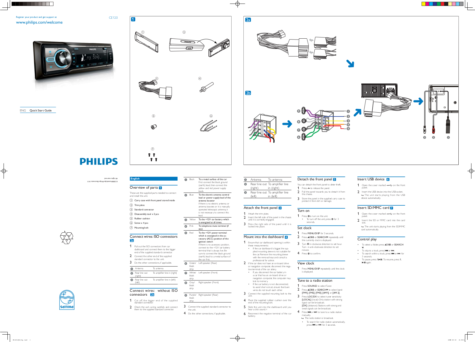 Philips CE120X/78 Quick Start Guide