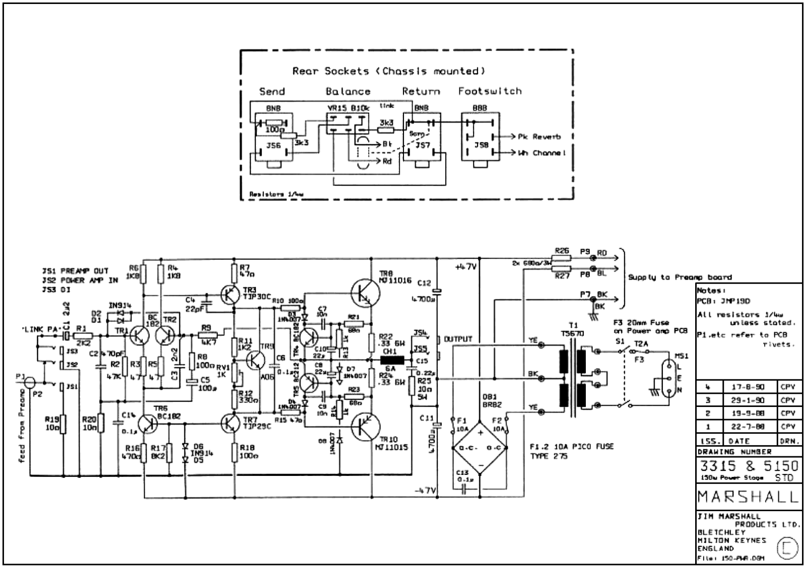 Marshall 5150 Schematic