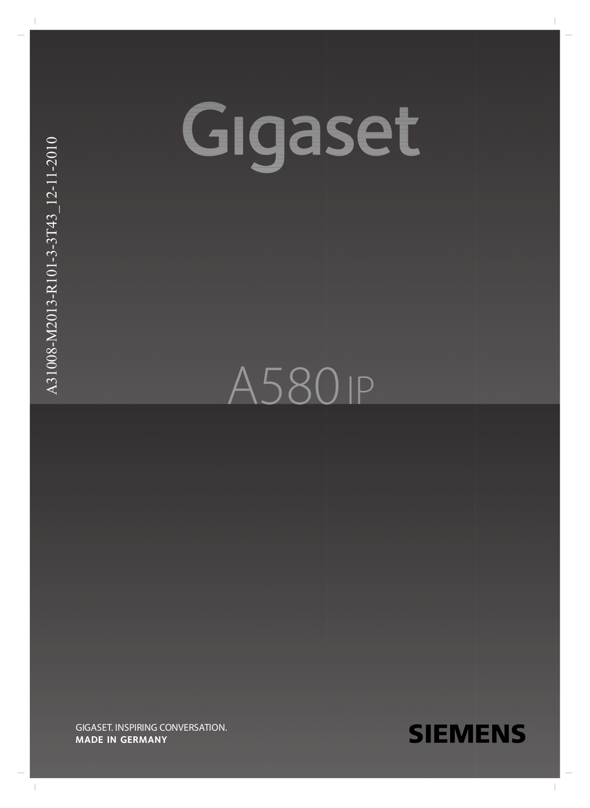 Siemens GIGASET A580 IP User Manual