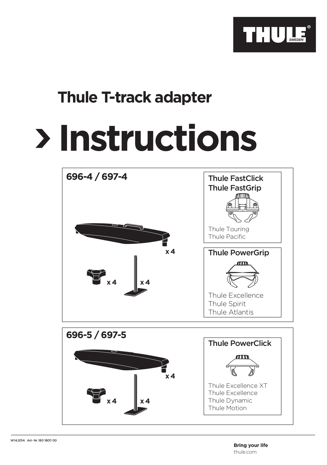 THULE 696-4 User manual - ManualMachine.com