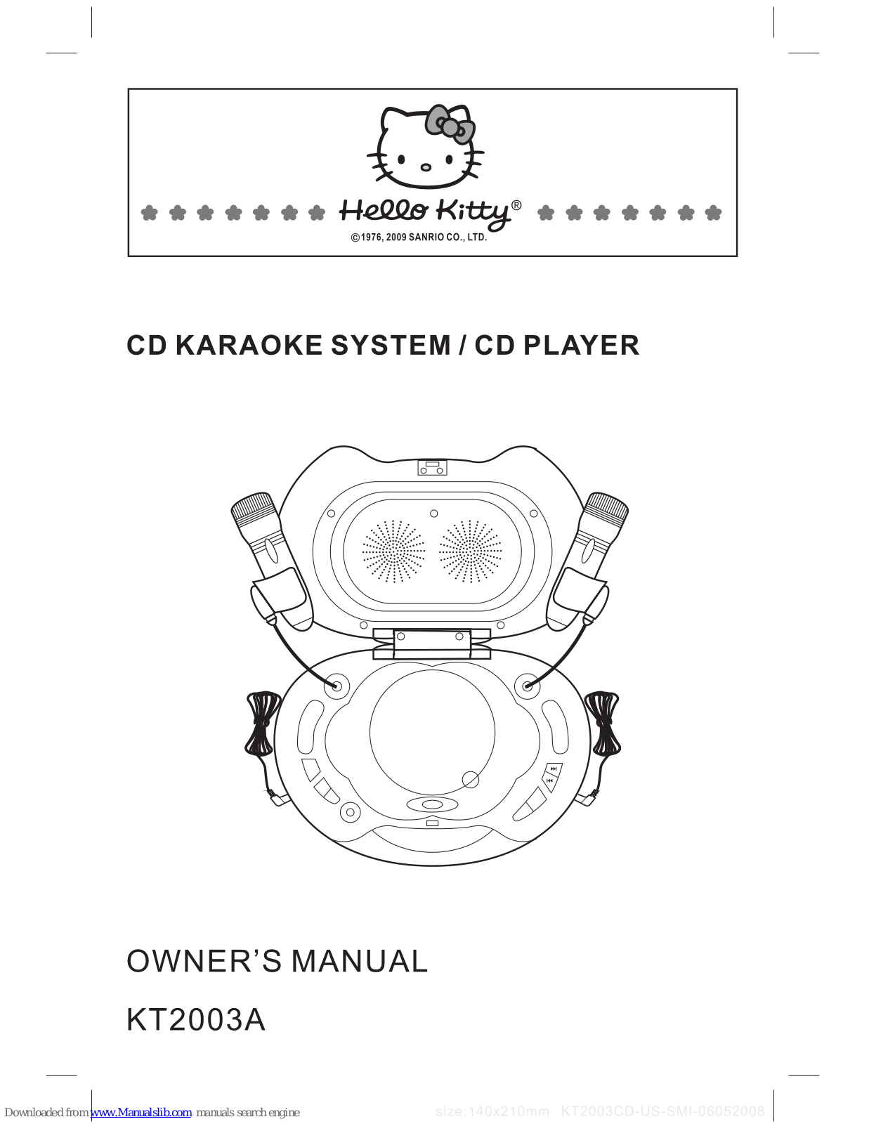 Hello Kitty KT2003A Owner's Manual - ManualMachine.com