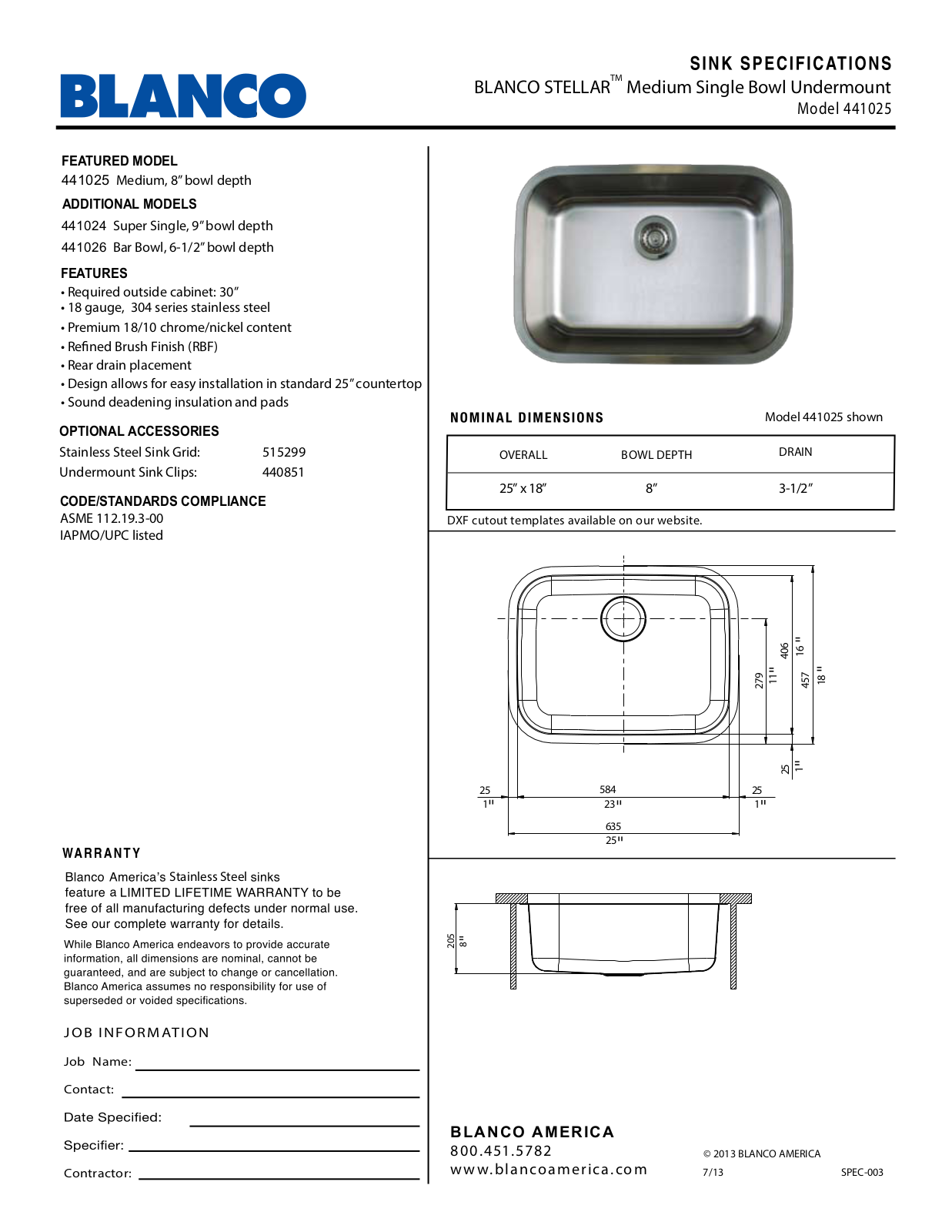 Blanco 441025 User Manual - ManualMachine.com