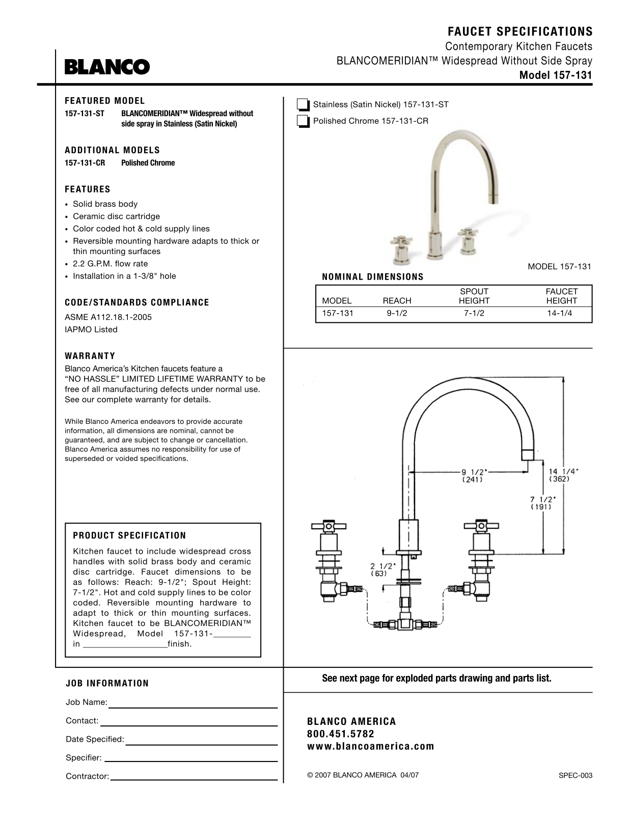 Blanco 157-131 User Manual