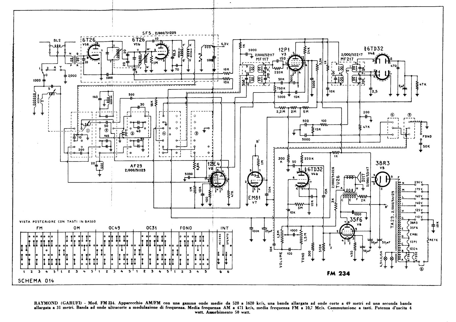 Raymond fm234 schematic