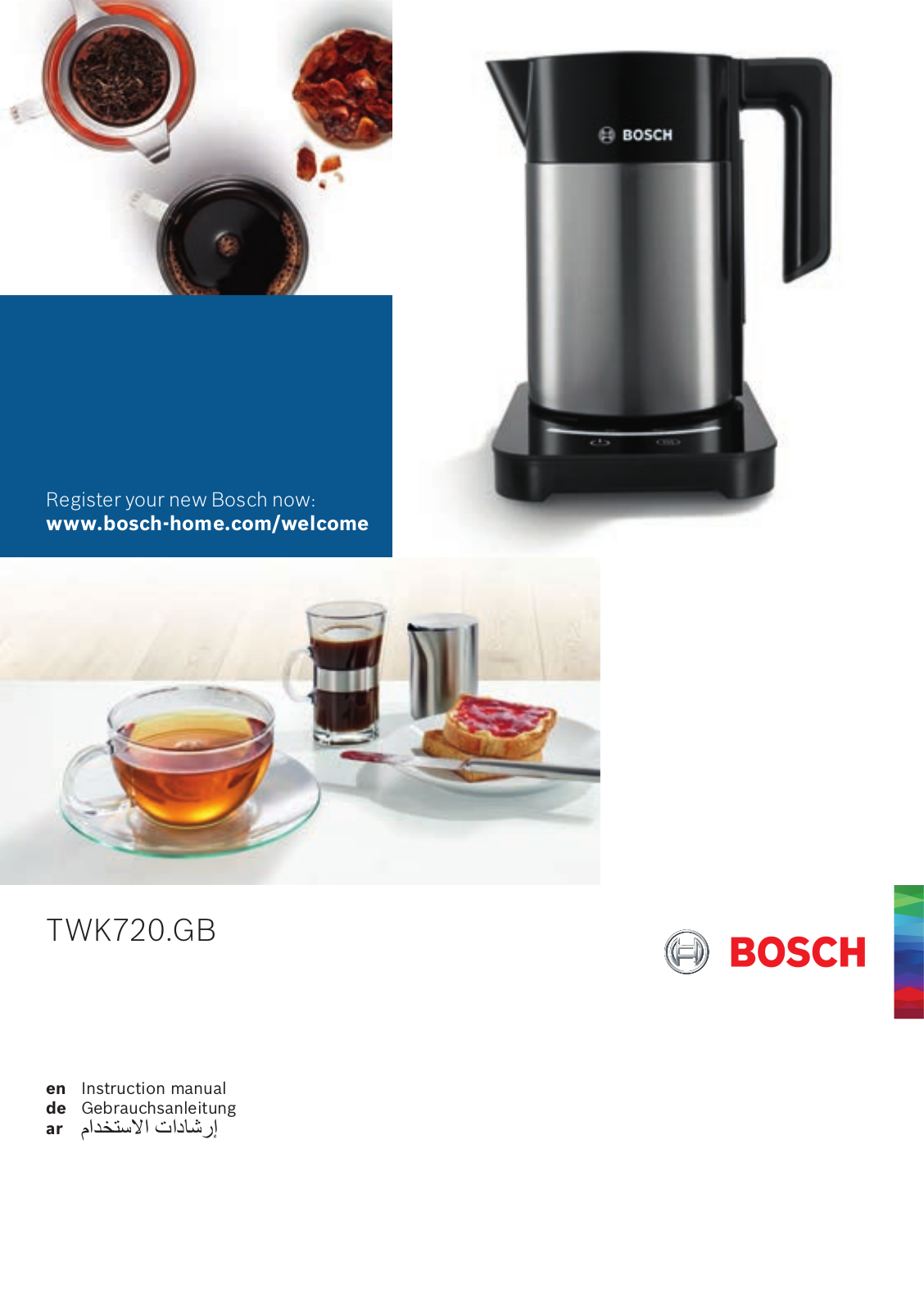 Bosch TWK7203GB Instruction manual