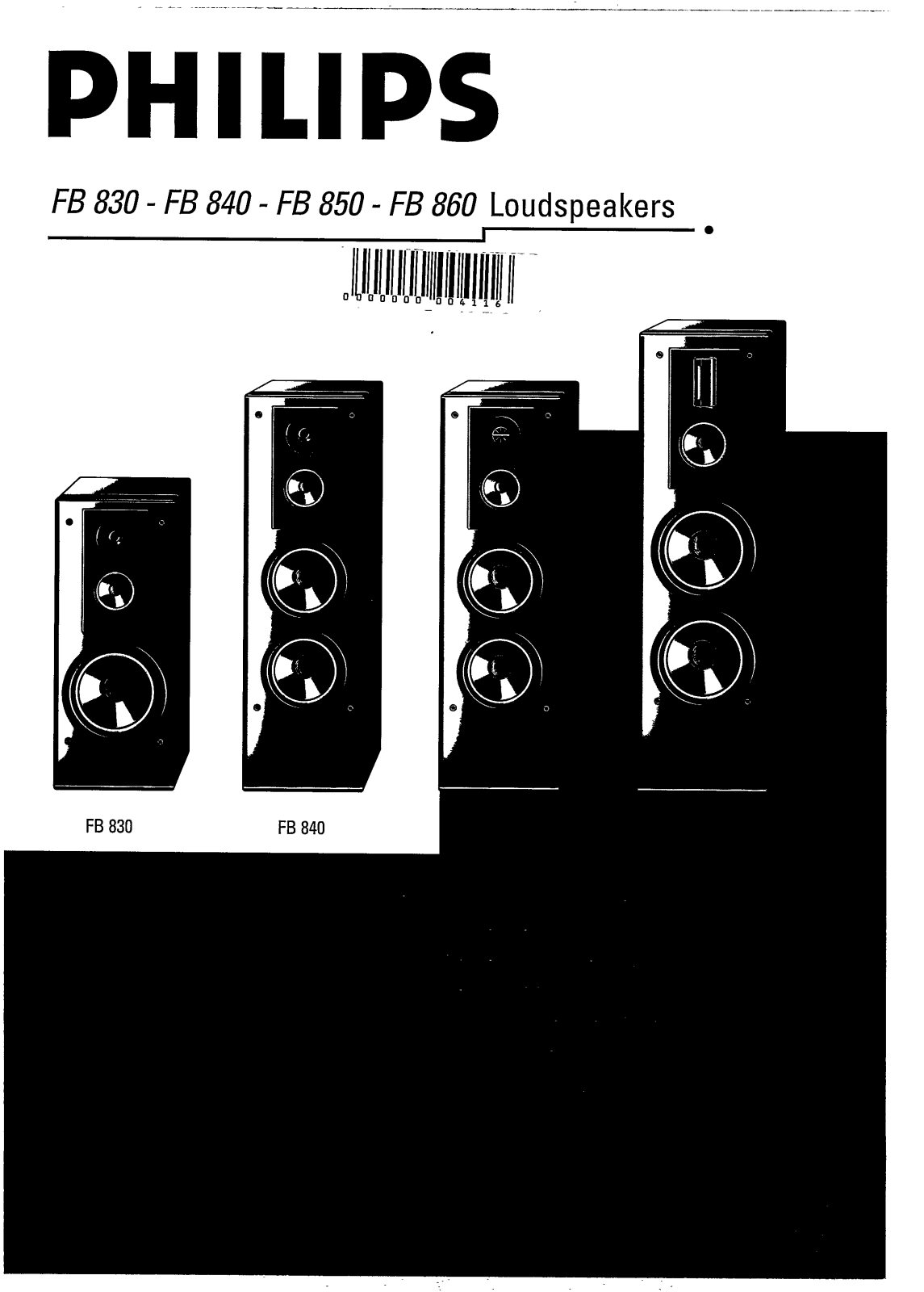 Philips FB860/00B, FB850/00B, FB850/04B, FB840/00B, FB840/04B User Manual