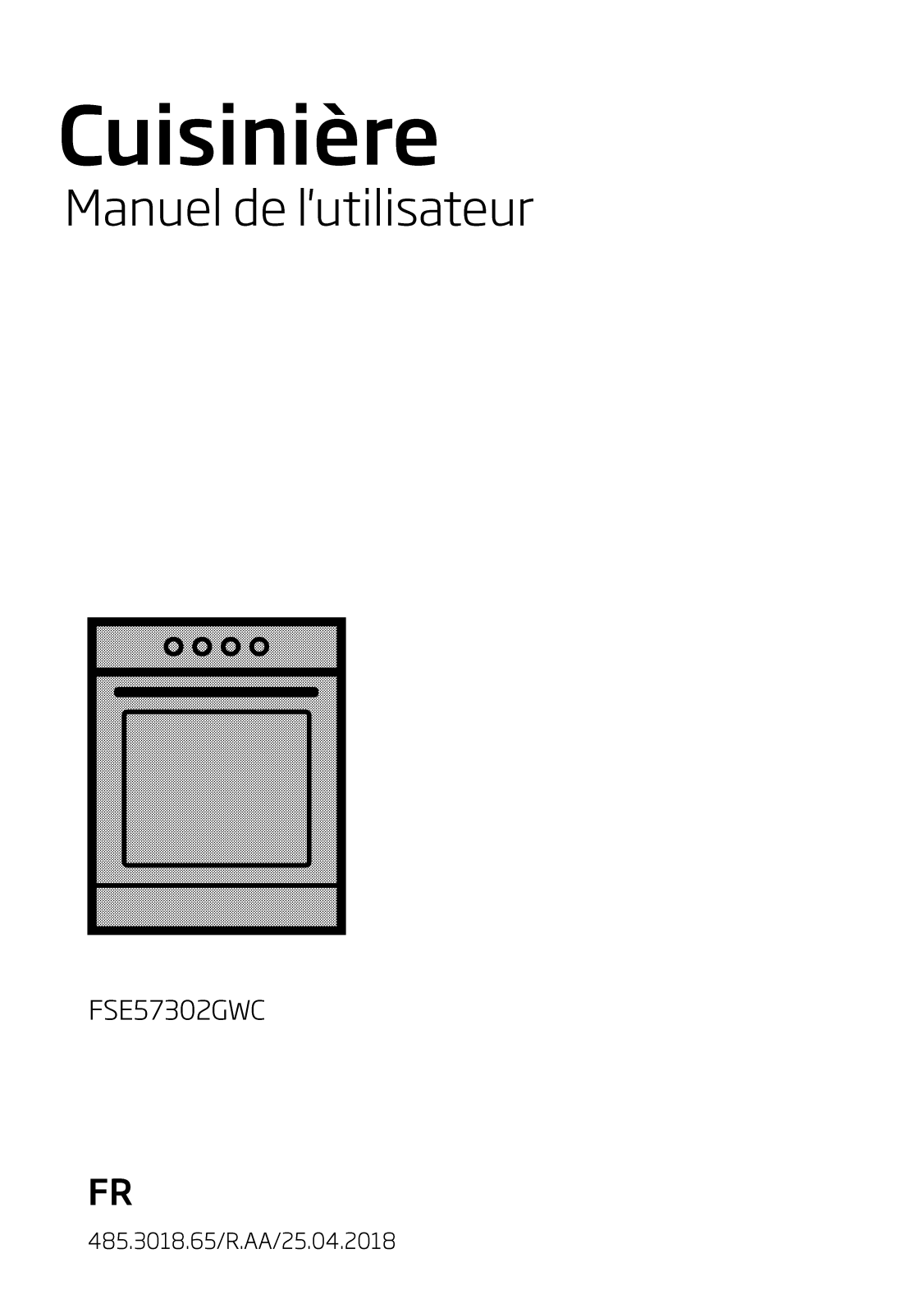 Aeg fse5730gwc Installation Manual