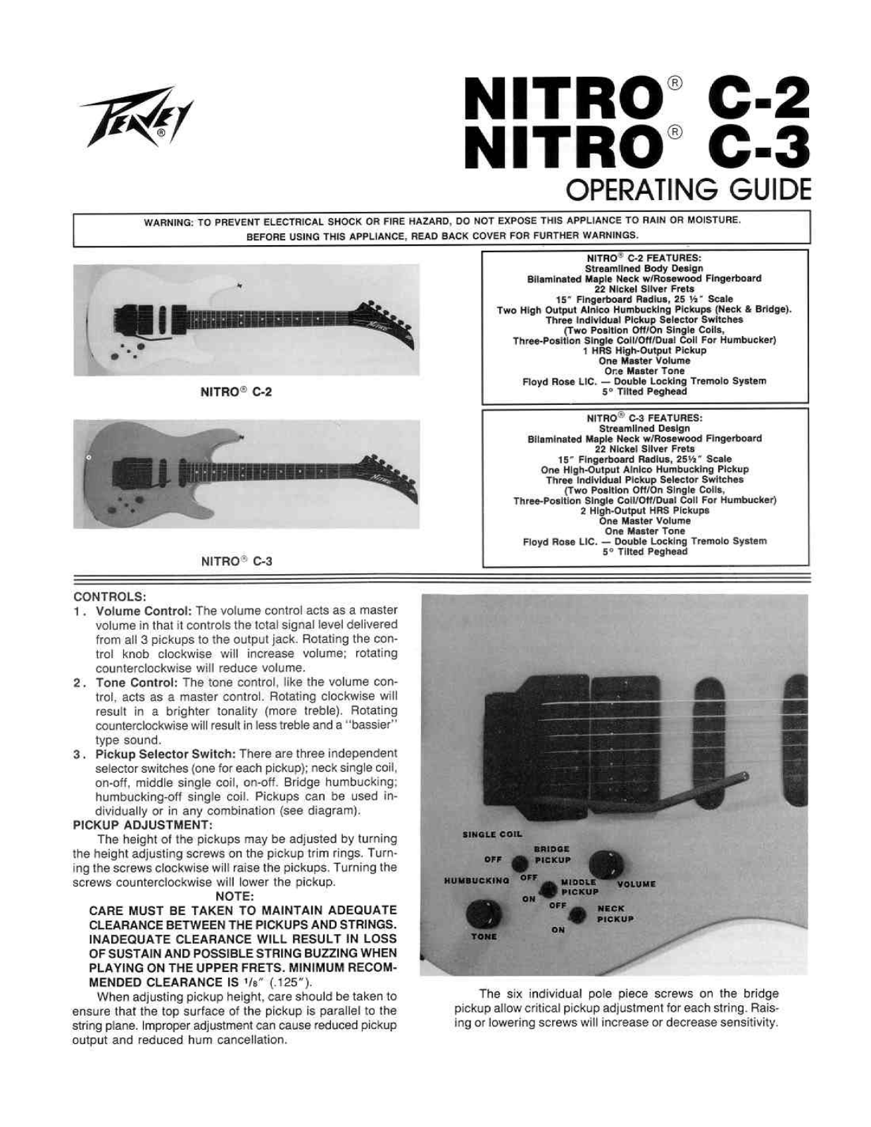 Peavey Nitro C-2, Nitro C-3 User Manual