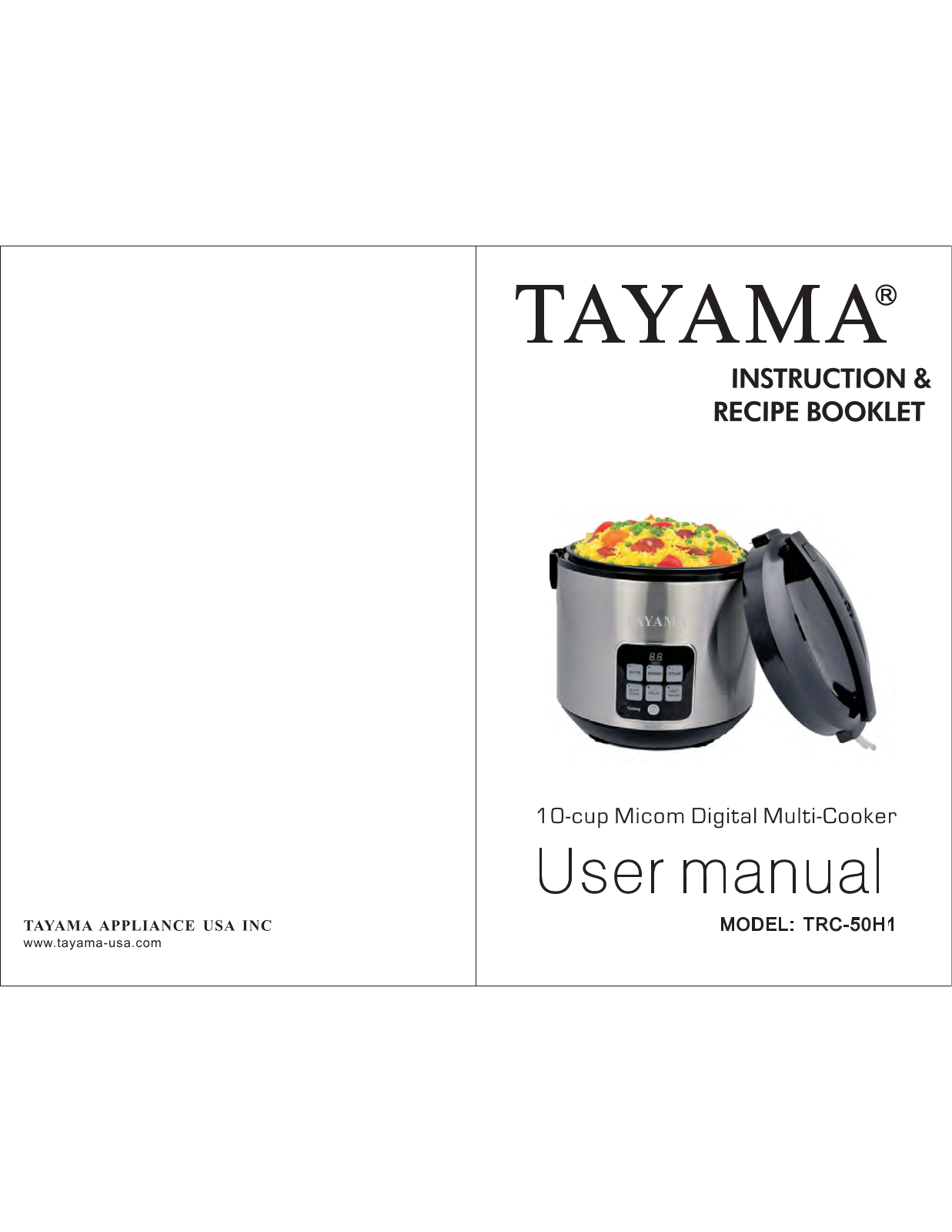 Tayama TRC-50H1 User Manual