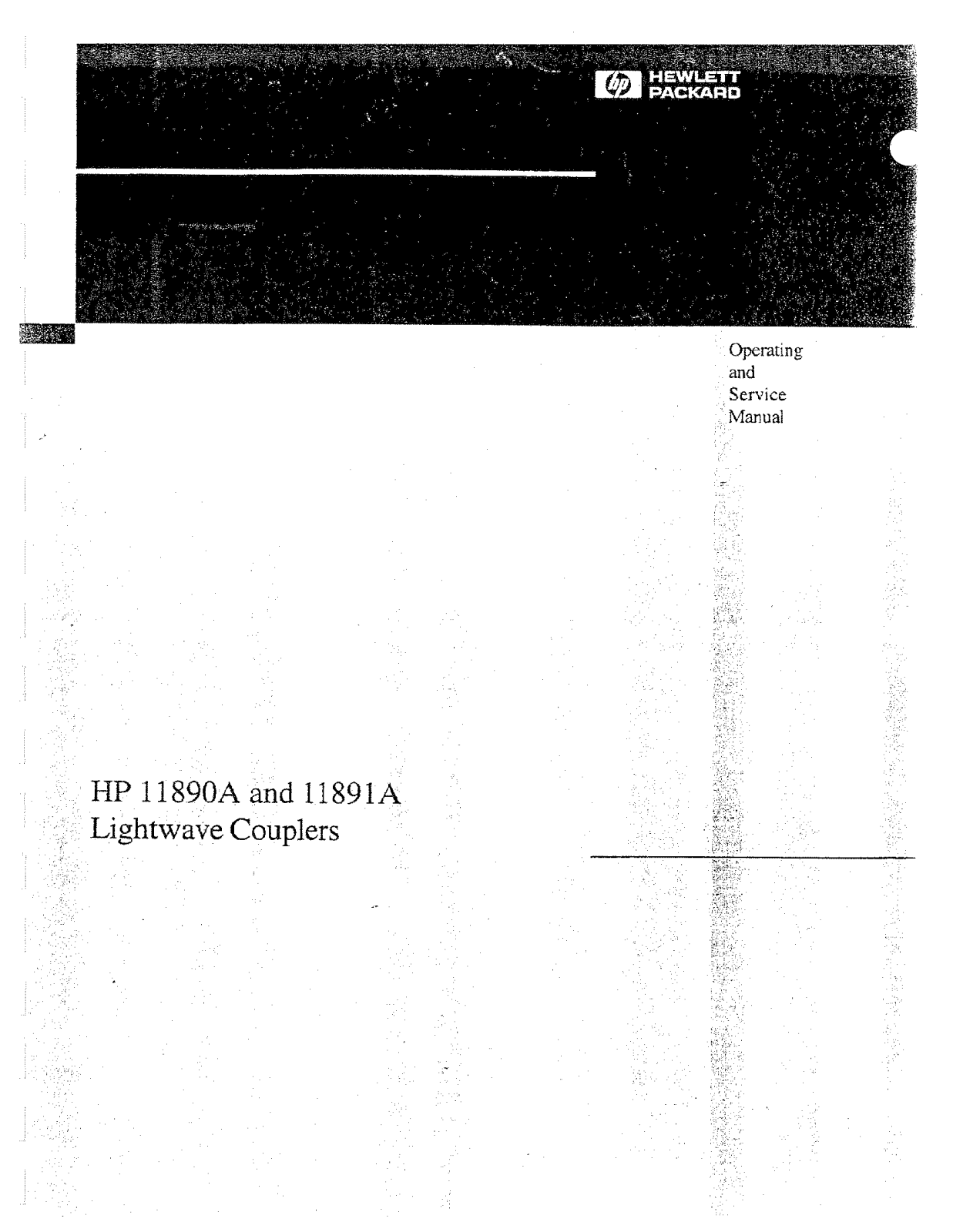 Hewlett-Packard 11890A, 11891A User Manual