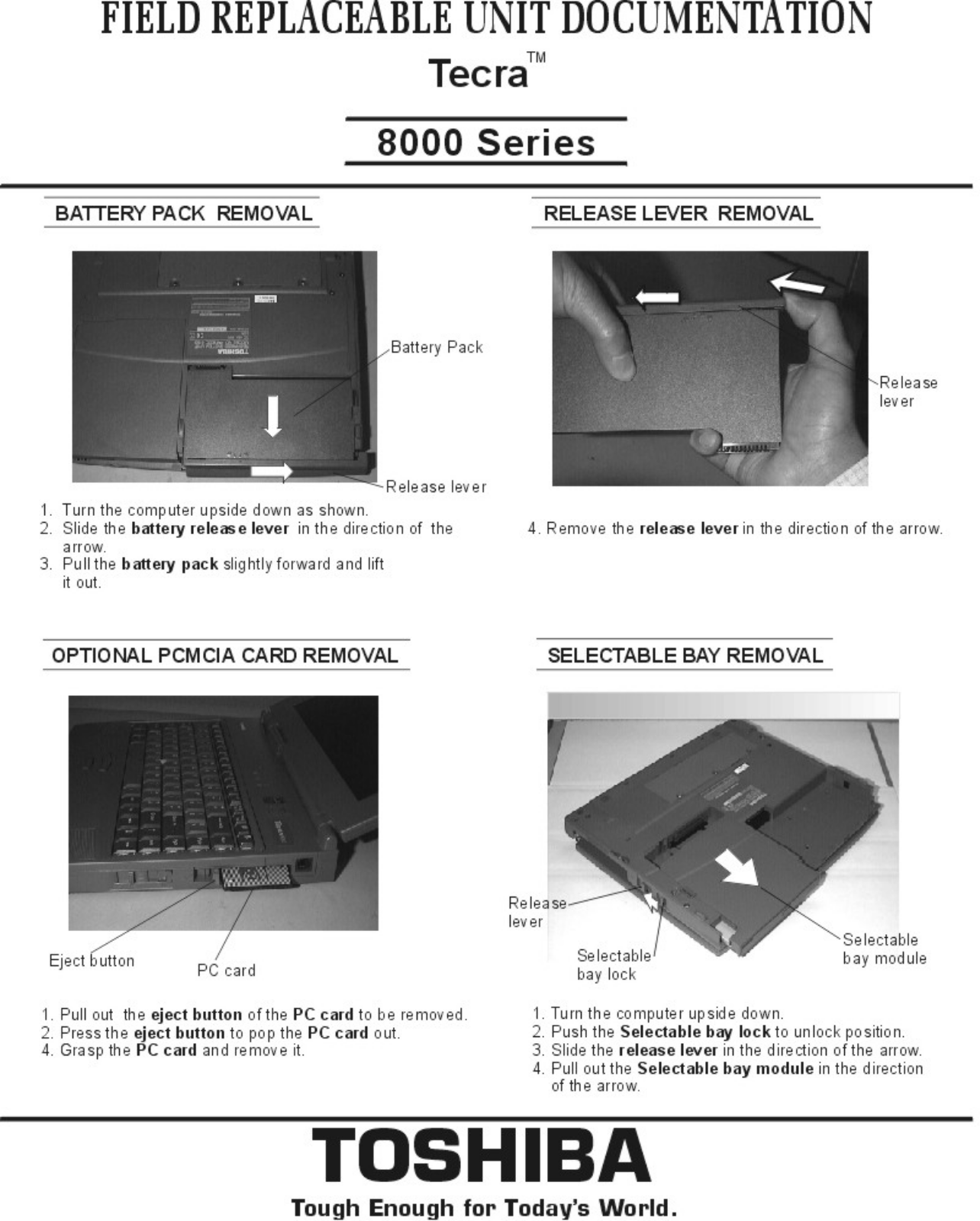 Toshiba tecra 8000 Service Manual