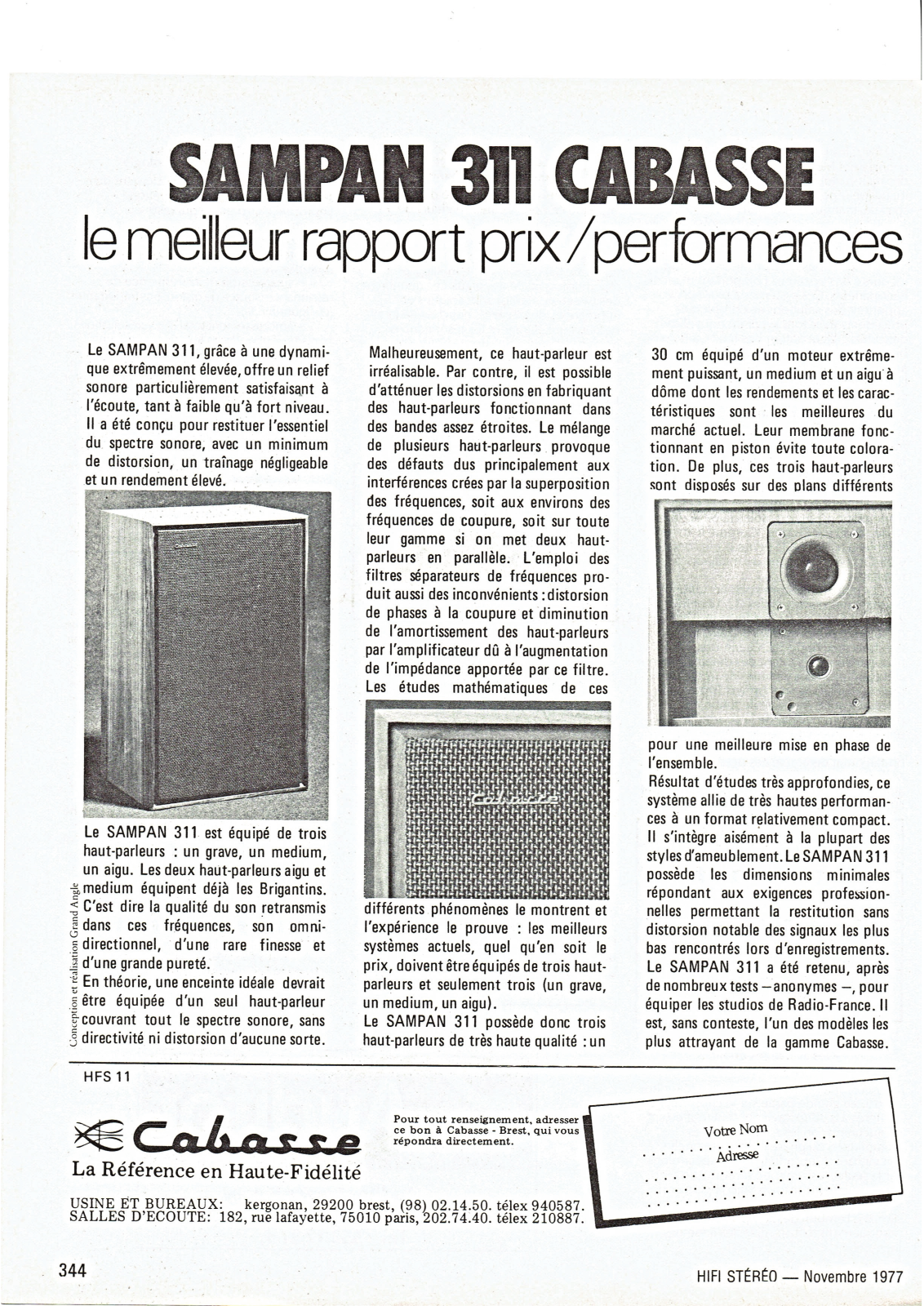 Cabasse SAMPAN User Manual